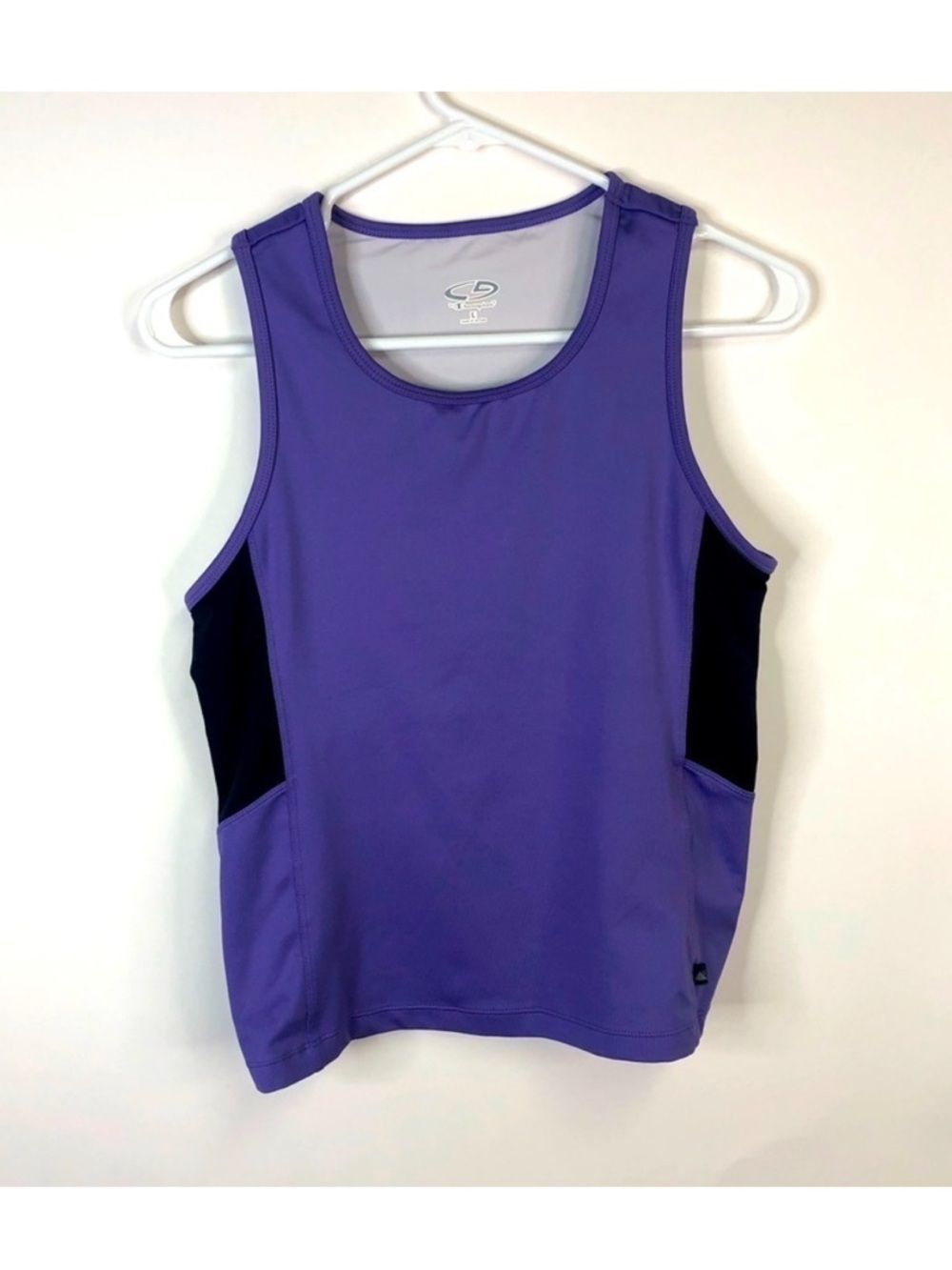 C9 by Champion purple black exercise top sleeveless fitted lined large